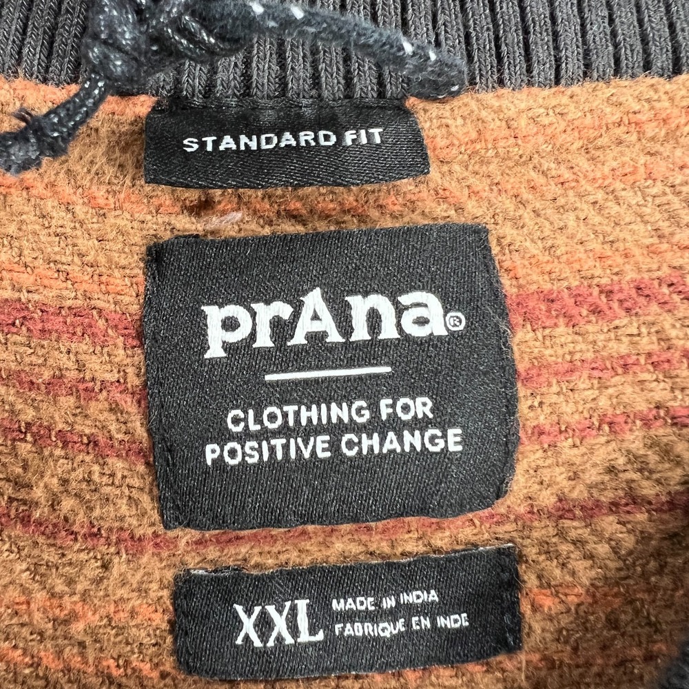 Prana Canvas Vest Jacket Mens 2XL XXL Brown Gray Sleeveless Lined Full Zip New - Picture 2 of 15